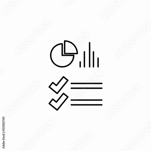 pie chart analysis task icon sign vector