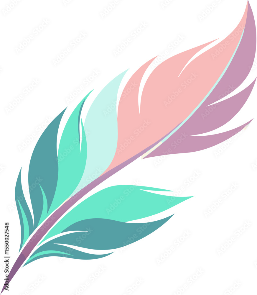 Fototapeta premium pastel colour feather abstract background