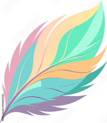 pastel colour feather abstract background