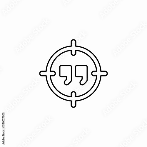 quote marks  icon sign vector