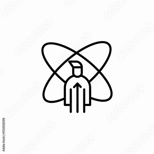 scientist atom symbol icon sign vector