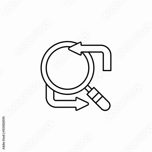 search icon magnifying glass icon sign vector