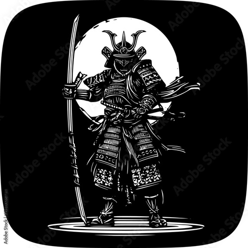 a black and white picture of a person holding a sword art, black, drawing, hold, illustration, person, picture, sword , Generative art.