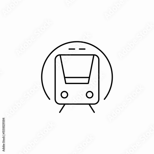 subway train front icon sign vector
