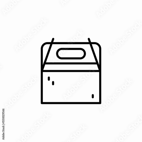 takeout box icon sign vector