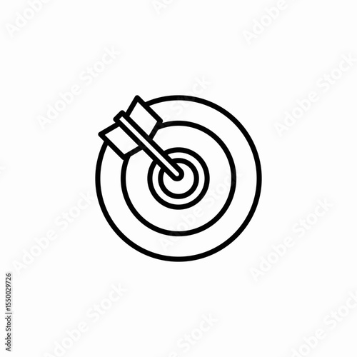 target with arrow icon sign vector