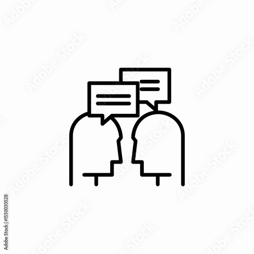 two people chatting icon sign vector