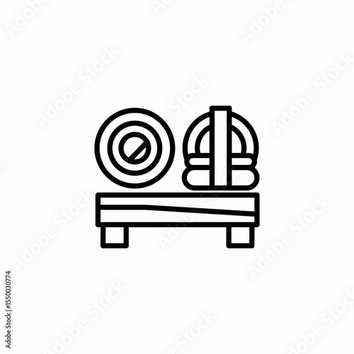 weights gym equipment icon sign vector
