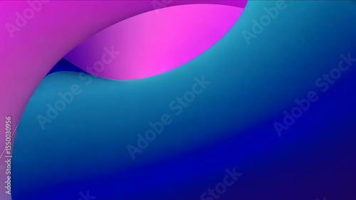 Abstract design with vibrant colors and smooth shapes.