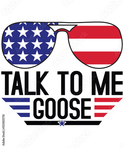 "Talk to Me Goose Funny Sunglasses USE flag Graphic Tee for Women, Talk to Me Goose  Shirt"