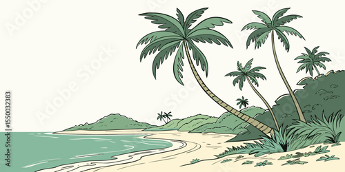 palm trees on the beach