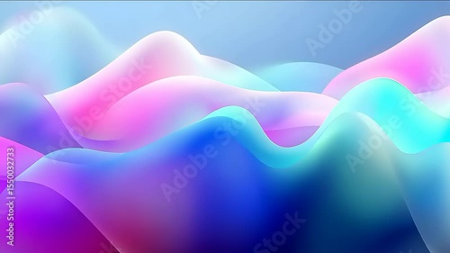 Abstract wavy shapes in pastel colors