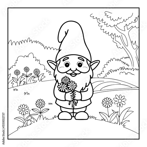 vector illustration of a coloring page