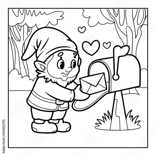 vector illustration of a coloring page