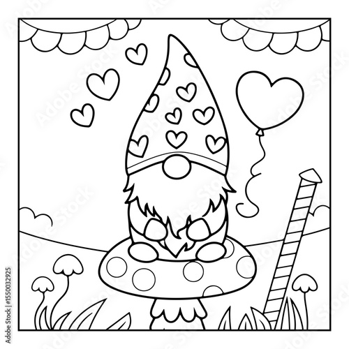 vector illustration of a coloring page