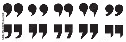 Quote icon vector illustration. Quotation mark sign and symbol. Set of quote mark . Quotation mark icon collection on white background. double quotation vector symbol. 