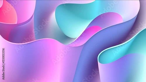 Abstract colorful wavy shapes