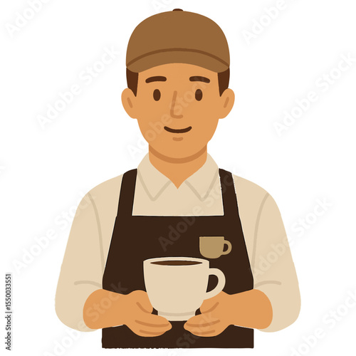 barista profession vector icon on white background
Vector man profession on white background