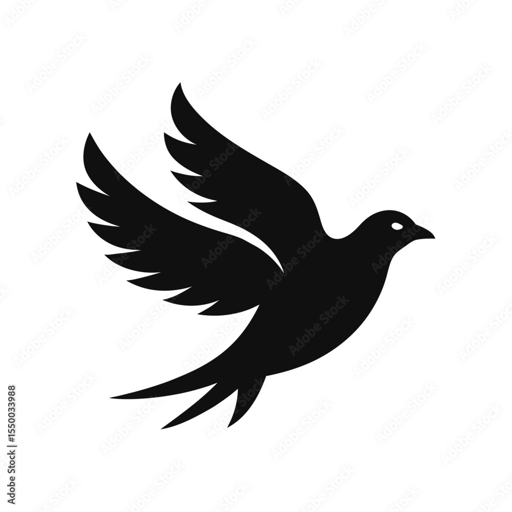 Fototapeta premium silhouette of dove