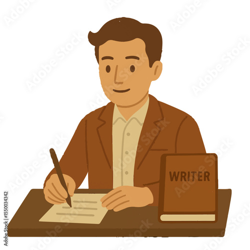 writer profession vector icon on white background
Vector person profession on white background