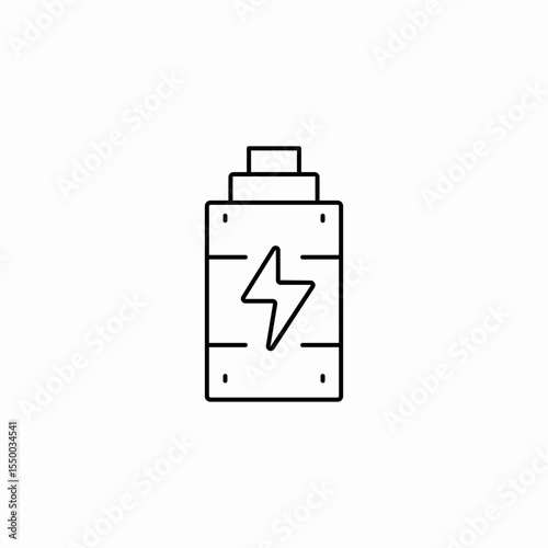 battery lightning bolt icon sign vector