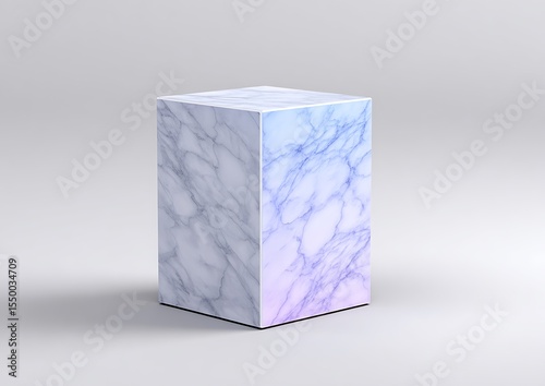 Abstract marble cube display