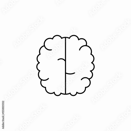brain intelligence thinking icon sign vector