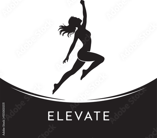 Woman fitness Silhouette vector illustration