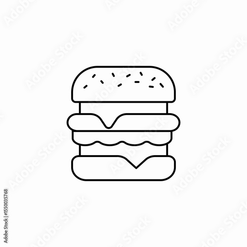 burger fast food icon sign vector