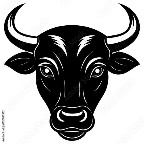 bull head isolated on white