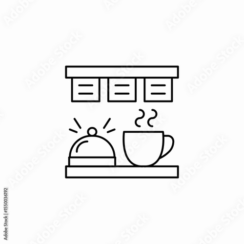 cafe service bell icon sign vector