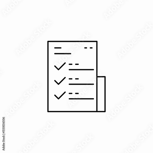 checklist document outline icon sign vector