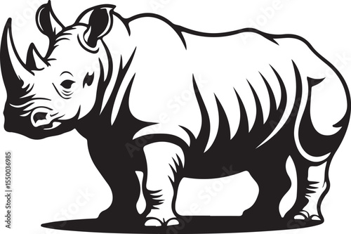 Rhinoceros Silhouette vector illustration