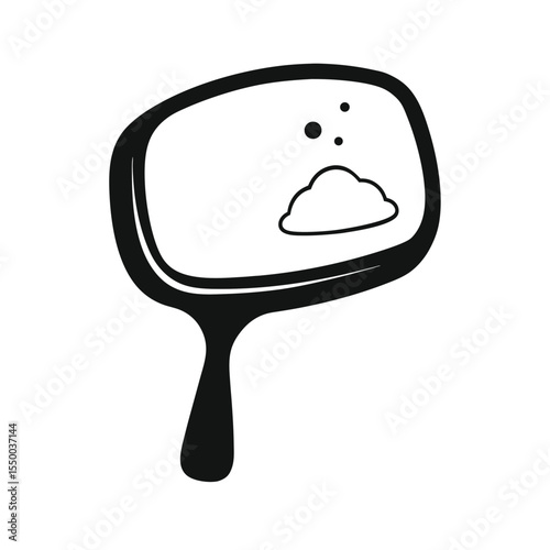 silhouette car mirror with foam and sponge