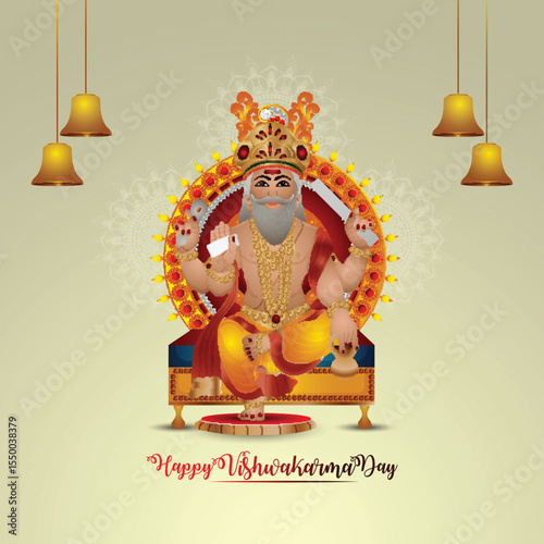 Vishwakarma puja day celebration for vishwakarma hindu god
