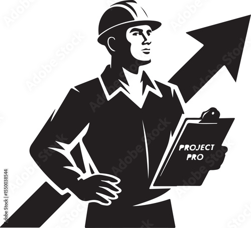Worker men silhouette vector illustration