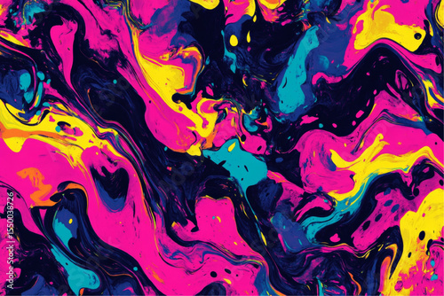 Abstract liquid swirls and vibrant colors