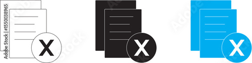 Clipboard, checklist, report, survey or agreement editable stroke outline icons set isolated on white background flat vector illustration