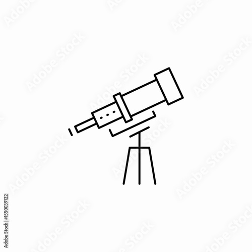 astronomical telescope stand icon sign vector