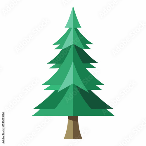 Minimal Eucalyptus Tree Vector Illustration