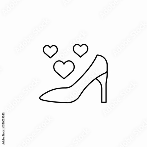 bridal heel shoe icon sign vector