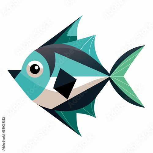Simple Flying Fish Line Art Icon