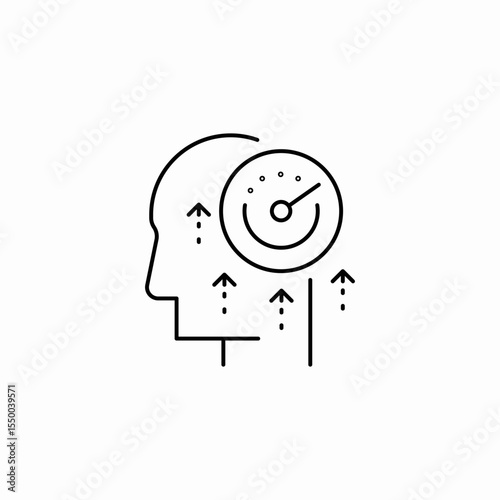 circadian rhythm head icon sign vector