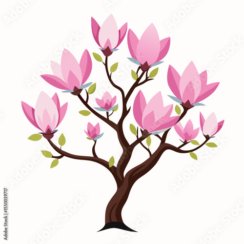 Modern Larch Tree Design Element