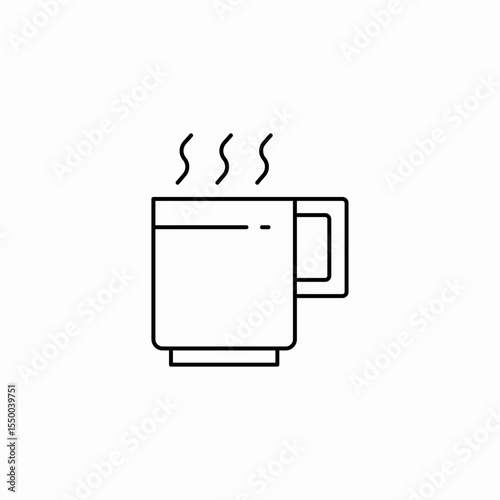 coffee cup steam icon sign vector