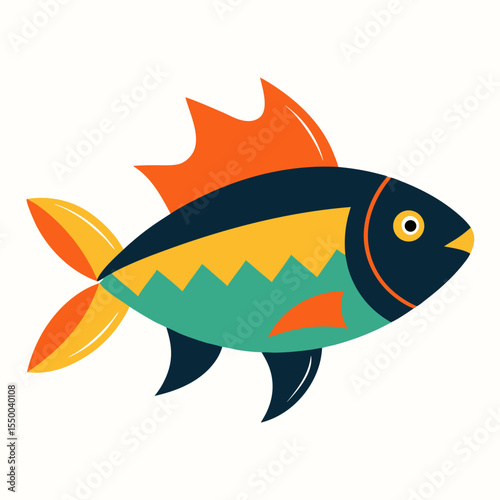Simple Mudskipper Fish Line Art Icon