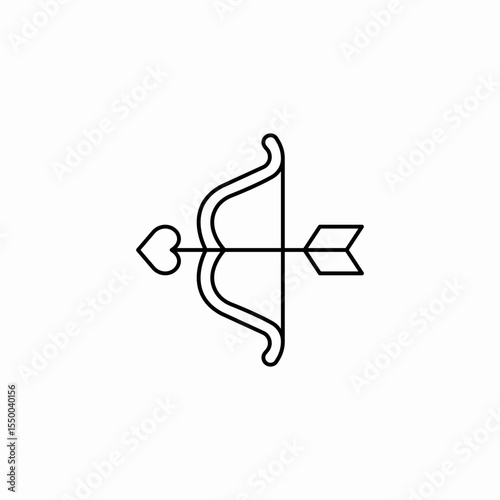 cupid bow arrow icon sign vector