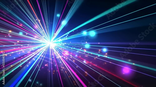 Radiant lightburst explosion