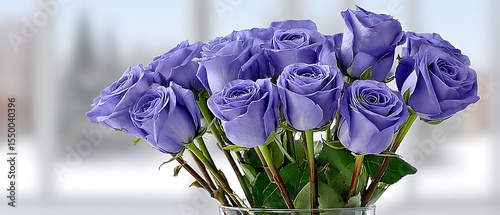 Bouquet of vibrant, light purple roses