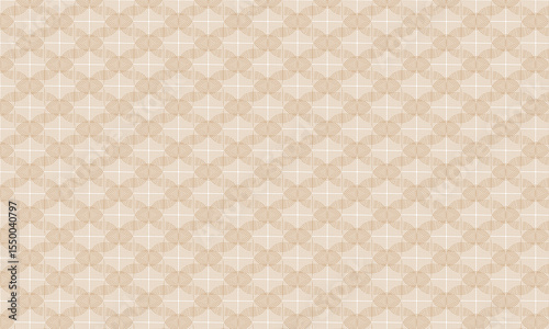 Seamless retro vintage heart pattern for wallpaper or fabric with brown and beige geometric dot tile decoration